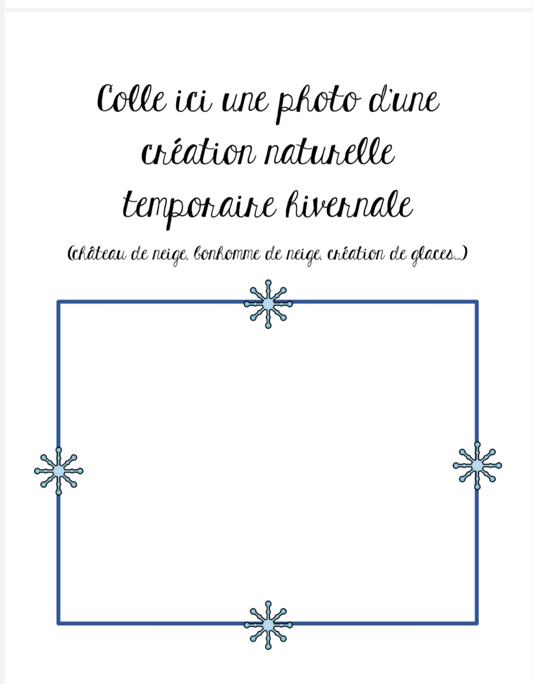 Mon petit cahier d'exploration d'hiver
