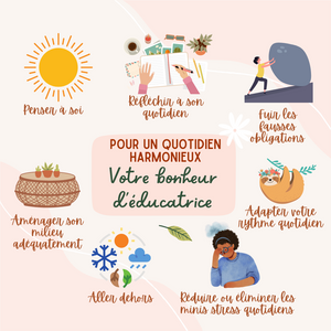 Atelier virtuel de 2 h Pour un quotidien harmonieux, volet 1 : Votre bonheur d'éducatrice